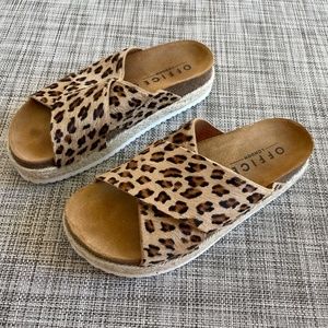 Leopard Print Platform Sandals - Size 39 (Women's 8)